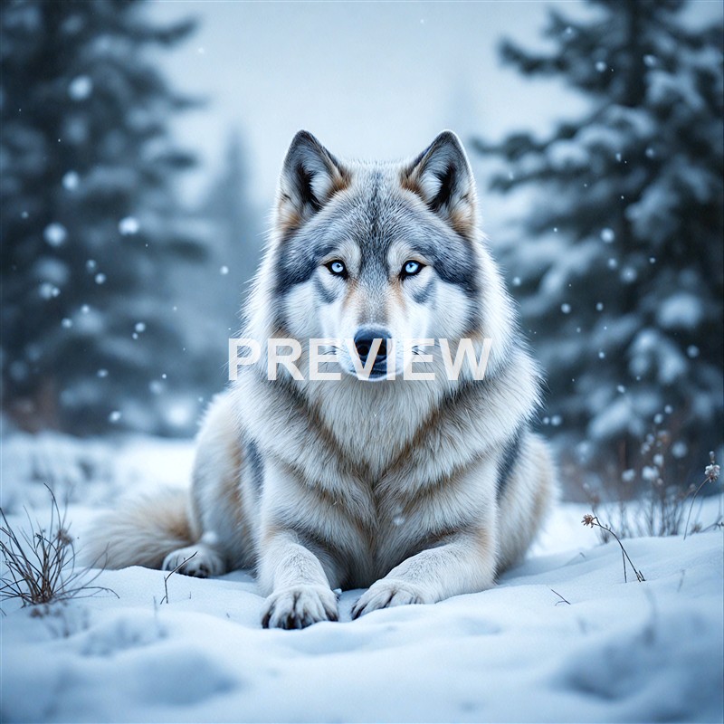 blue-eyed-wolf-sitting-with-snow-falling-around-him_00002__result