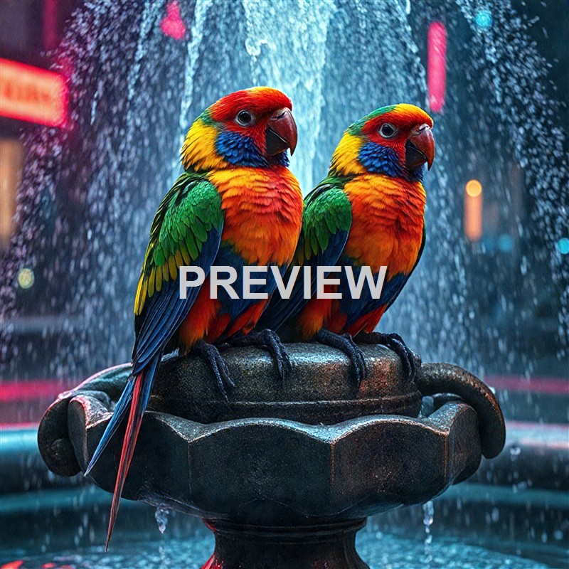 colorful-birds-sitting-on-a-fountain-b5db8c_00002__result